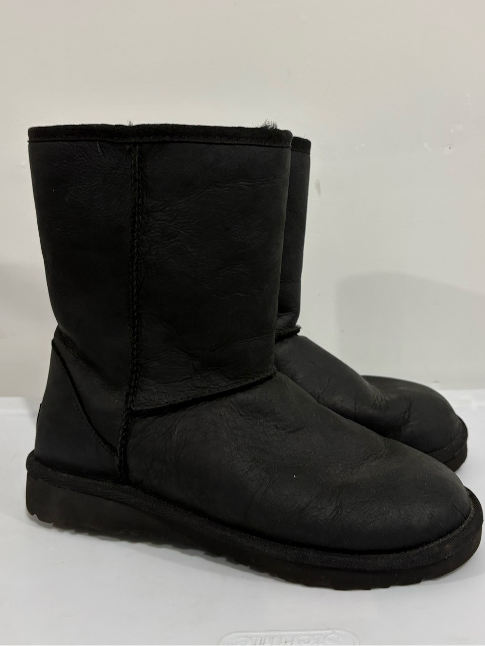 UGG black leather boots | size 8